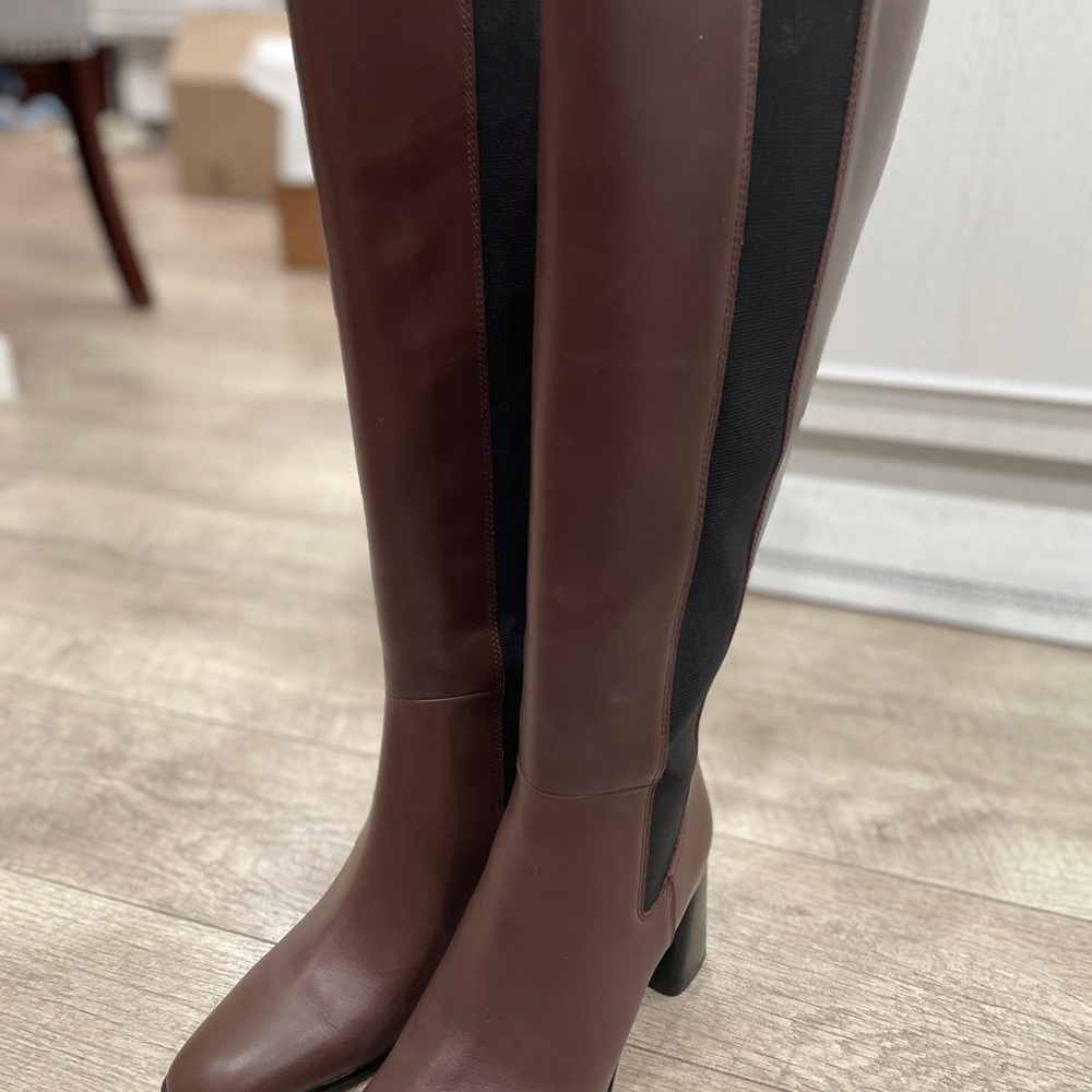 Sophisticated Over the Knee Boots in Brown Leather